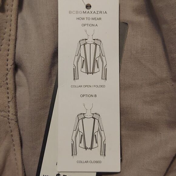 BCBG MAXAZRIA 'Joss' Blush Leather Jacket - Picture 13 of 14